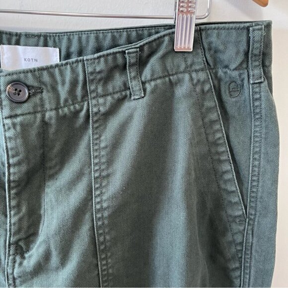 KOTN Olive Green Straight Leg Utility Pants - Picture 3 of 8